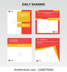 Poster , banner Template, social media banner, Set Cover information and knowledge Template for social media
