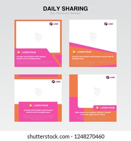 Poster , banner Template, social media banner, Set Cover information and knowledge Template for social media