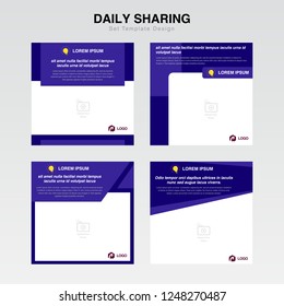 Poster , banner Template, social media banner, Set Cover information and knowledge Template for social media