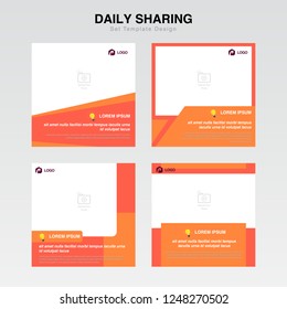 Poster , banner Template, social media banner, Set Cover information and knowledge Template for social media