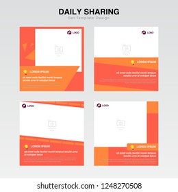 Poster , banner Template, social media banner, Set Cover information and knowledge Template for social media