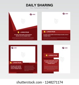 Poster , banner Template, social media banner, Set Cover information and knowledge Template for social media