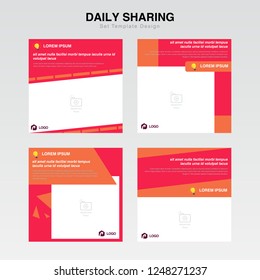 Poster , banner Template, social media banner, Set Cover information and knowledge Template for social media