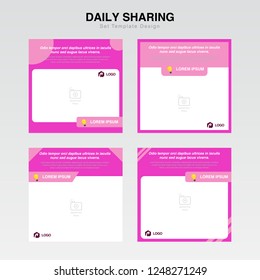 Poster , banner Template, social media banner, Set Cover information and knowledge Template for social media