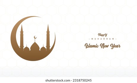 poster banner wallpaper template design for muharram islamic new year celebration