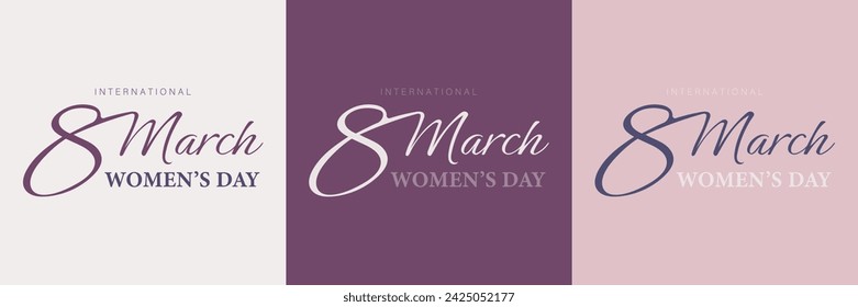  Poster or banner with Women's day. 8 March. Special offer discount. Background for 8 march. Happy Women's day header or voucher template.