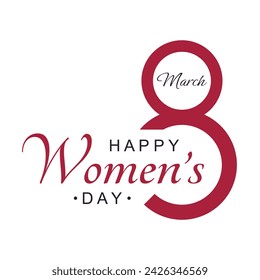 Poster or banner with Women's day. 8 March. Background for 8 march. Happy Women's day header or voucher template.