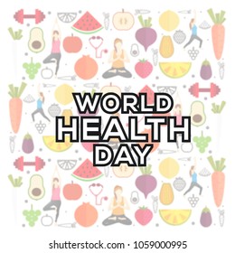 Poster Or Banner Of World Health Day.