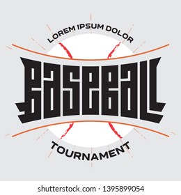 Poster for Baseball championship. Print for t-shirt.