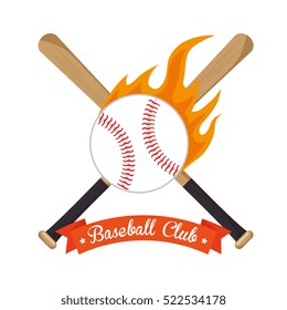 poster baseball crossed bats and ball stars