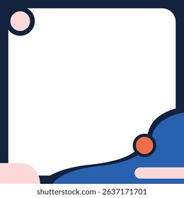 Poster bauhaus colorful simple frame flat design template