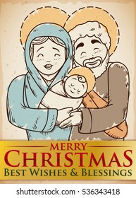 Christmas Family drawn 
