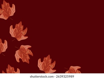 poster of a bent maple leaf in the colors of the Canadian flag on a red background, for Canada Day or autumn design