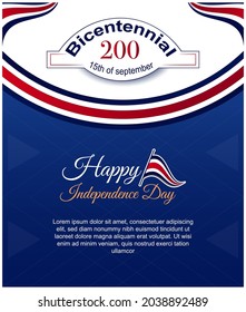 Poster of the bicentennial of Independence Day, independence of Costa Rica