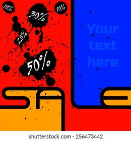 A poster of big sale with different discounts