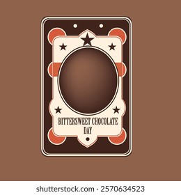 Poster for Bittersweet Chocolate Day. Vector illustration