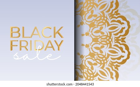 Poster for black friday beige color with geometric pattern