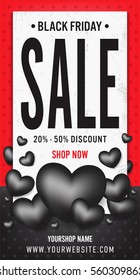 poster of black friday in modern style vector design EPS10