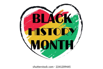 Poster for Black History Month with heart