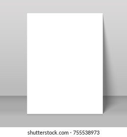 Poster Blank Bi Fold Brochure Mockup Cover Template.