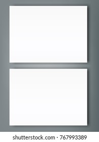 Poster blank bi fold brochure mockup cover template.