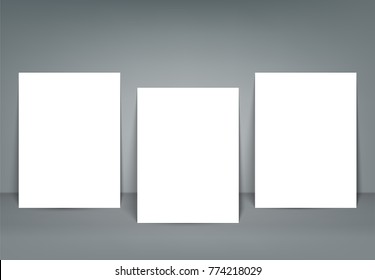 Poster blank bi fold brochure mockup cover template.
