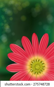 Afiche de una flor floreciente con fondo borroso