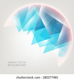 poster with blue ice shards in a semicircle