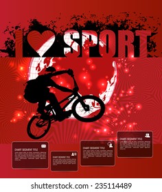 Poster of BMX. Sport vector illustration 