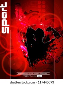 Poster of bodybuilding. Vector illustration