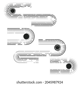 Afiche con arco del Boho . Grunge formas geométricas texturadas .Diseño mínimo con elementos de grano . Folleto de moda. Ilustración del vector.