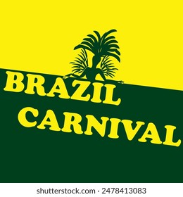 Afiche del Carnaval de Brasil. Ilustración vectorial.