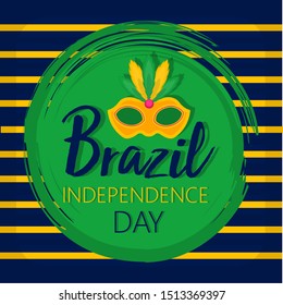 Poster of brazil independence day - Vector illustration