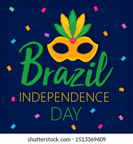 Poster of brazil independence day - Vector illustration