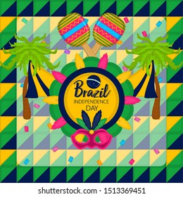 Poster of brazil independence day - Vector illustration