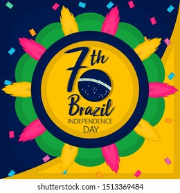 Poster of brazil independence day - Vector illustration