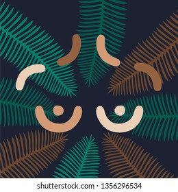 Poster with breast. Vector illustration.