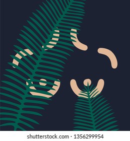 Poster with breast. Vector illustration.
