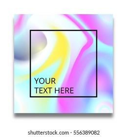 Poster with bright liquid ink. Modern style trends. Background for banner, card, poster, identity,web design. Vector illustration.