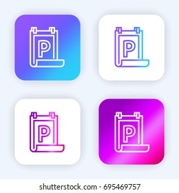 Poster bright purple and blue gradient app icon