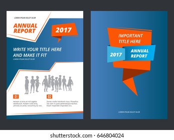 Poster or brochure cover design template. Vector layout booklet page annual report illustration