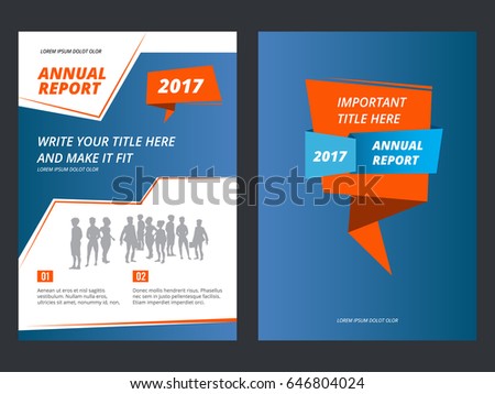 Poster or brochure cover design template. Vector layout booklet page annual report illustration