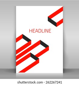 Poster. Brochure cover template. Vector mock up. 
