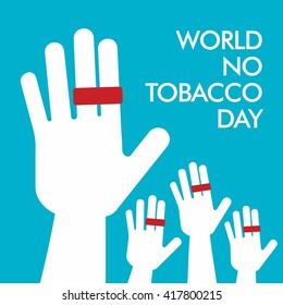 Poster, brochure, flyer or banner design for World No Tobacco Day vector, May 31st