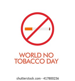 Poster, brochure, flyer or banner design for World No Tobacco Day vector, May 31st