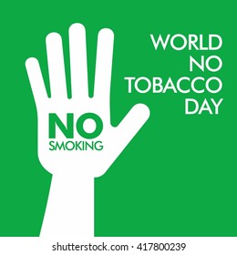 Poster, brochure, flyer or banner design for World No Tobacco Day vector, May 31st