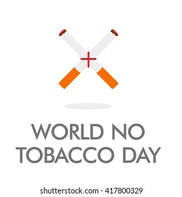 Poster, brochure, flyer or banner design for World No Tobacco Day vector, May 31st