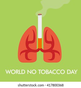 Poster, brochure, flyer or banner design for World No Tobacco Day vector, May 31st