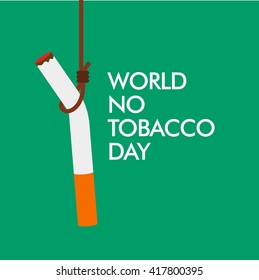 Poster, brochure, flyer or banner design for World No Tobacco Day vector, May 31st