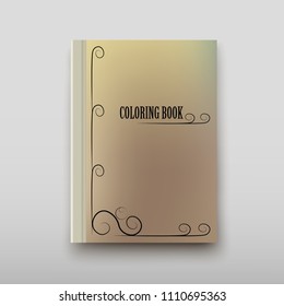 Poster brochure flyer design coloring template vector, Leaflet cover presentation abstract geometric background, layout in A4 size shadow